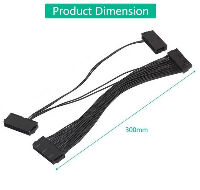 Alt view image 2 of 7 - ATX 24 Pin Male 1 to 3 Ports Female PSU Splitter Cable 30cm for Miner Motherboard Three PSU Gaming (1Piece)