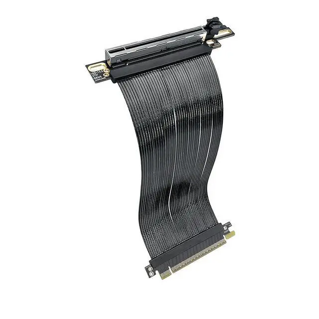 Alt view image 5 of 7 - PCIe 5.0 X16 64GB/s Extension Cable 270-degree Reverse Right- Angle GPU Adapter Graphics Card GEN5 High Speed Cable 16AB5 Compatible with 217e / NZ XT H1 Case (32CM)