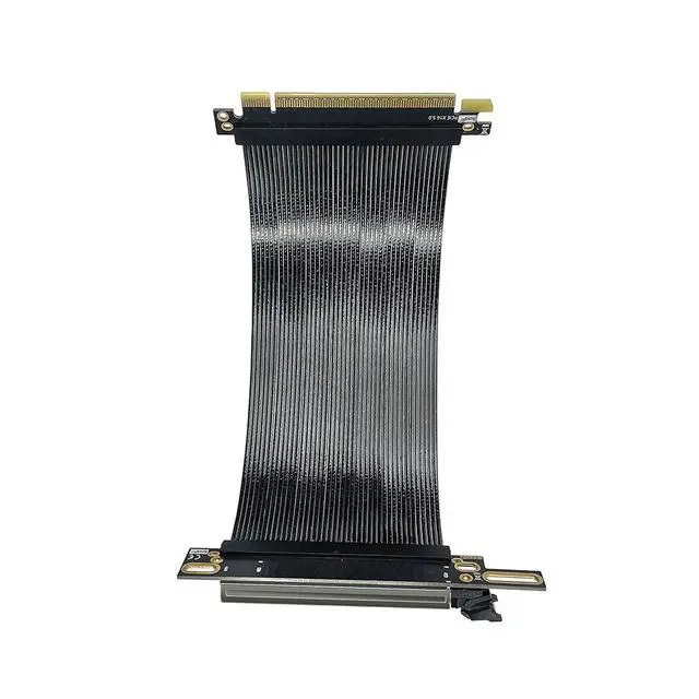 Alt view image 4 of 7 - PCIe 5.0 X16 64GB/s Extension Cable 270-degree Reverse Right- Angle GPU Adapter Graphics Card GEN5 High Speed Cable 16AB5 Compatible with 217e / NZ XT H1 Case (32CM)
