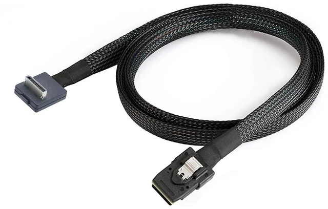 Main image of Oculink PCIE SFF 8611 4I 90 Degree to MINI SAS SFF-8087 Cable Computer Connection Data Active Cable (50cm)