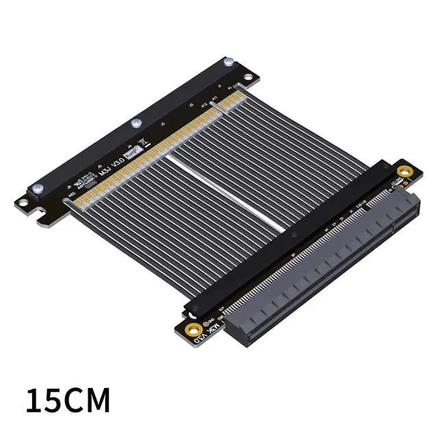 Alt view image 7 of 7 - ADT-M33 PCIe 4.0 x16 Extension Cable 15CM Dual Reverse Gen4 256G/bps Graphics Card Extender Compatible with ITX A4 Chassis (M33JK-TS)
