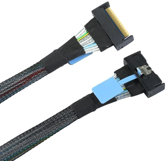 Alt view image 2 of 5 - Slimline SAS MCIO SFF-8654 8I 5.0 74P PCIE to MCIO 8654 Connection Cable High-Speed (50cm)