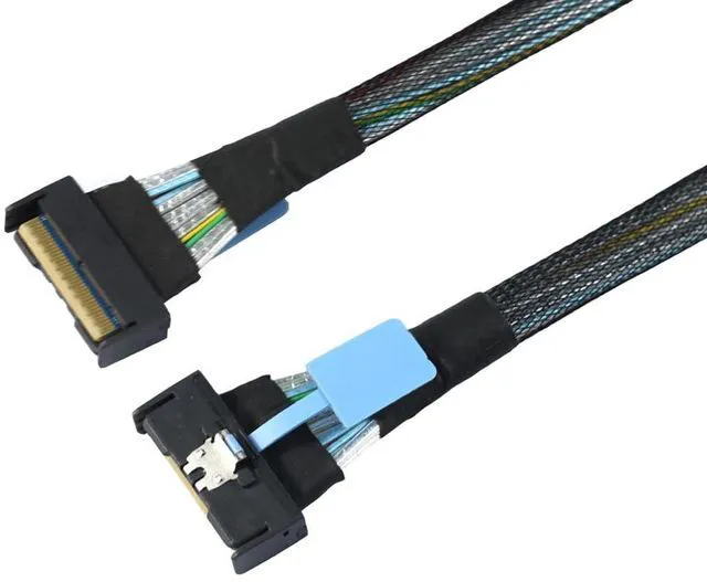 Alt view image 4 of 5 - Slimline SAS MCIO SFF-8654 8I 5.0 74P PCIE to MCIO 8654 Connection Cable High-Speed (50cm)
