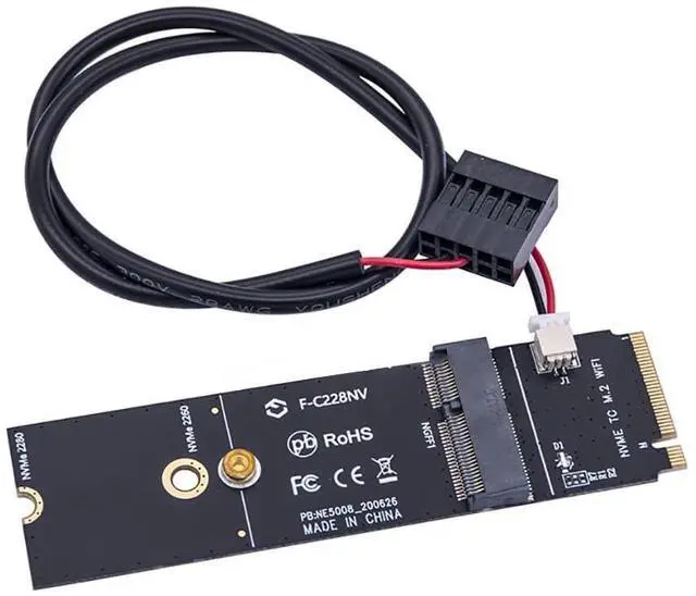 Main image of M.2 Wire Less Card to NVME SSD HDD Adapter Card MCA122 Compatible with AX210 AX200 9260AC 8265 7265 RTL8852MT7921K Card
