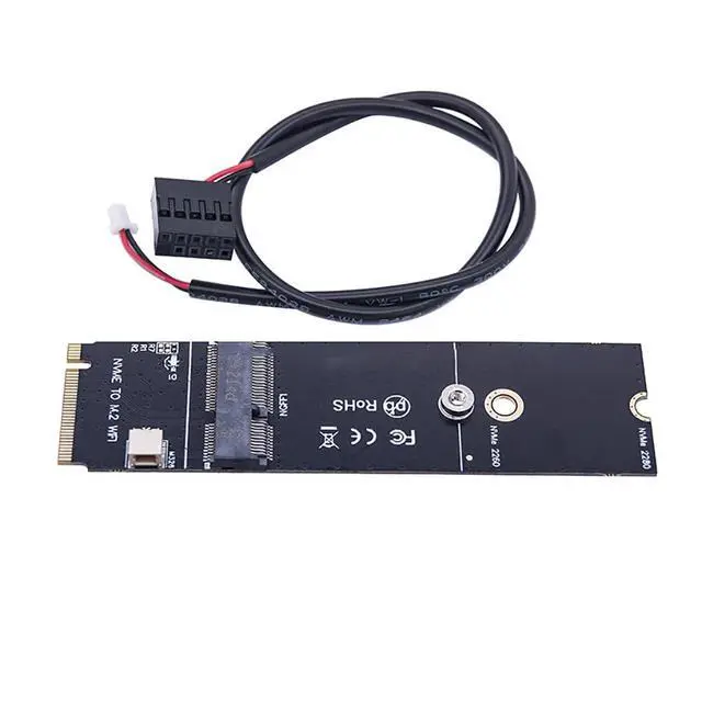 Alt view image 2 of 5 - M.2 Wire Less Card to NVME SSD HDD Adapter Card MCA122 Compatible with AX210 AX200 9260AC 8265 7265 RTL8852MT7921K Card