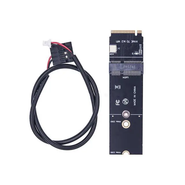 Alt view image 3 of 5 - M.2 Wire Less Card to NVME SSD HDD Adapter Card MCA122 Compatible with AX210 AX200 9260AC 8265 7265 RTL8852MT7921K Card