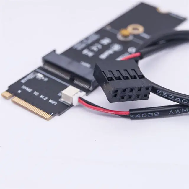 Alt view image 5 of 5 - M.2 Wire Less Card to NVME SSD HDD Adapter Card MCA122 Compatible with AX210 AX200 9260AC 8265 7265 RTL8852MT7921K Card