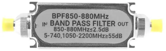 Main image of Band Pass Filter Passive BPF Low Pass Filter Sound Meter Band (BPF850-880MHz)