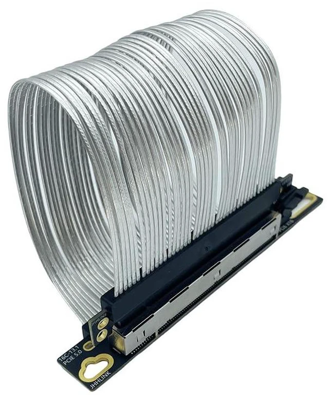 Main image of PCIE 5.0 X16 Extension Cable 90 Degree Right Angle GEN5 64GTS High Speed Non-Destructive Soft Cable 16AC5 (25CM)
