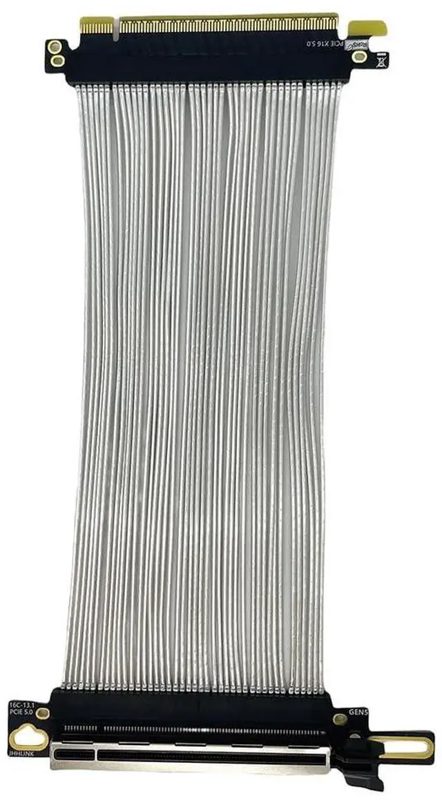 Main image of PCIE 5.0 X16 Extension Cable 90 Degree Right Angle GEN5 64GTS High Speed Non-Destructive Soft Cable 16AC5 (40CM)