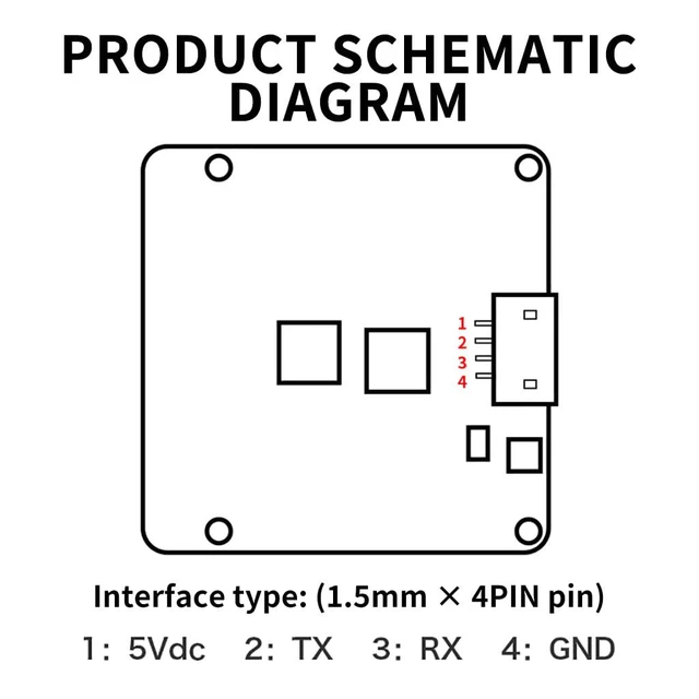 Alt view image 4 of 5 - HLK-LD6002H 60G Infant Breathing Heartbeat Detection Ra·DAR Module Non-Contact Intelligent Monitoring Sensor (Module Only)