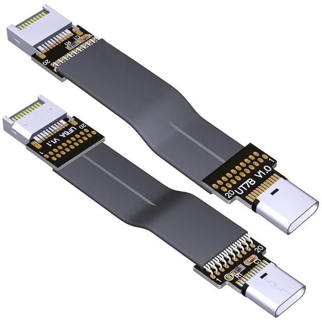 Main image of USB3.2 Extension Cable USB-C Female to Type E Male 19P/20P Motherboard Converter Cable (T7B-F6A,15cm)