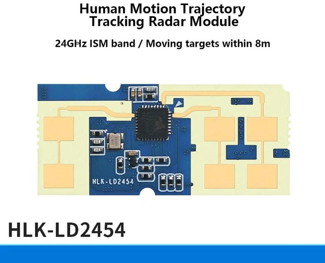 Alt view image 5 of 7 - HLK-LD2454 24G Multi-Target Human Motion Trajectory Radar Sensor Module Single-Transmitter, Dual-Receiver via Serial Communication (Module Test Kit)