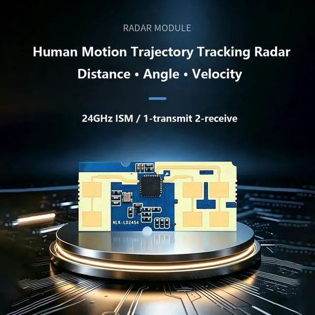 Alt view image 3 of 7 - HLK-LD2454 24G Multi-Target Human Motion Trajectory Radar Sensor Module Single-Transmitter, Dual-Receiver via Serial Communication (Module Test Kit)