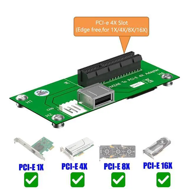 Alt view image 2 of 7 - JMT 2.5Gpbs Mini PCI-E to PCI-E Express X4/X8 +USB Riser Card with High Speed FPC Cable with Magnetic Pad (X4 Vertical)
