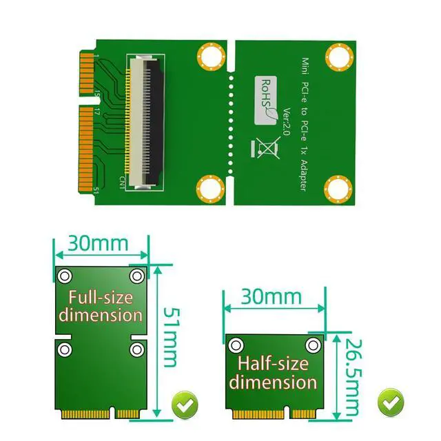 Alt view image 4 of 7 - JMT 2.5Gpbs Mini PCI-E to PCI-E Express X4/X8 +USB Riser Card with High Speed FPC Cable with Magnetic Pad (X8 Horizontal)
