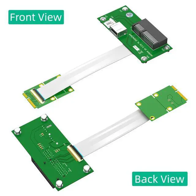 Alt view image 6 of 7 - JMT 2.5Gpbs Mini PCI-E to PCI-E Express X4/X8 +USB Riser Card with High Speed FPC Cable with Magnetic Pad (X4 Horizontal)