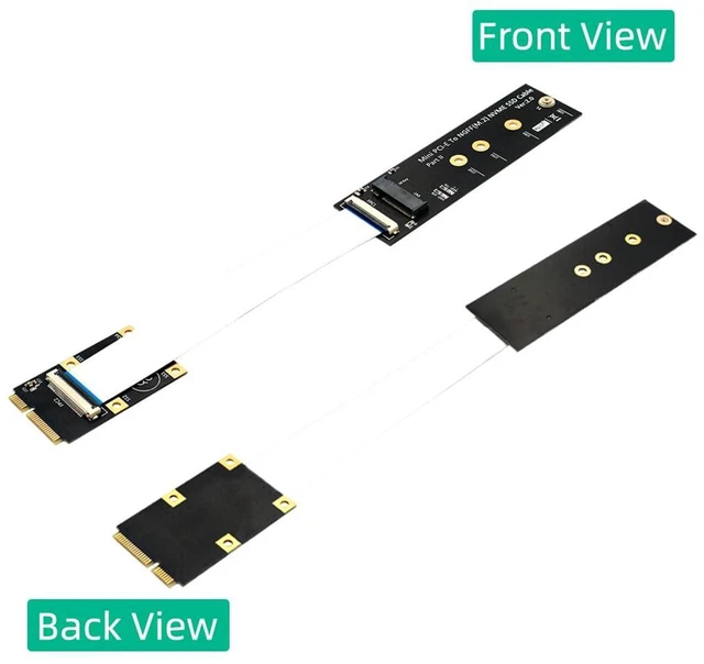 Alt view image 6 of 7 - JMT Mini PCI-E to M.2 NGFF Key M Extension Cable with FFC Cable for M.2 2230/2242/2260/2280 Card
