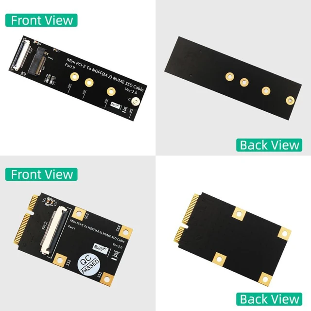 Alt view image 7 of 7 - JMT Mini PCI-E to M.2 NGFF Key M Extension Cable with FFC Cable for M.2 2230/2242/2260/2280 Card