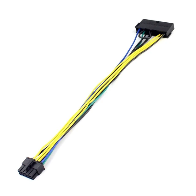 Alt view image 3 of 5 - JMT 1PCS 30cm 24P to 10P,10p Power Cord 10-pin Adapter Cable 24-pin to 10-pin ATX Main Power Adapter Braided Cable for Lenovo Motherboard (No Envelope net)