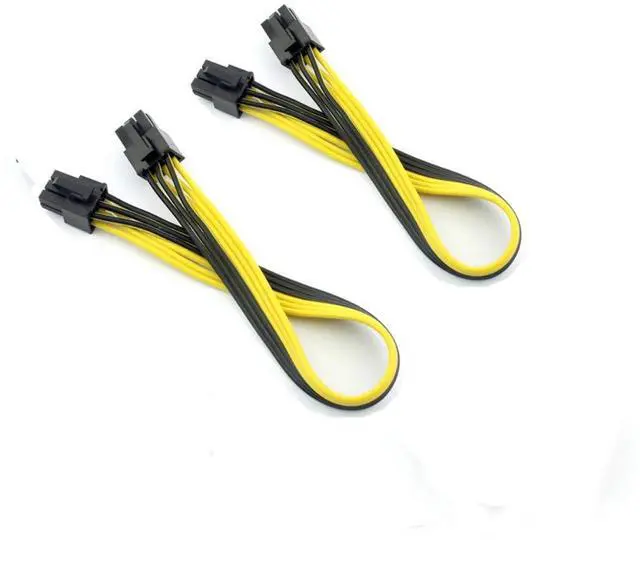 Main image of JMT 1/2/4/10 PCS PCI-E 6P Male to 6Pin Male Graphics Video Card Cable DIY PCIE PCI-Express Power Cable BTC Extended Miner Mining Wire 18AWG (2 PCS)