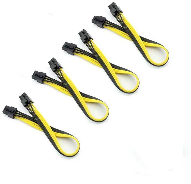 Main image of JMT 1/2/4/10 PCS PCI-E 6P Male to 6Pin Male Graphics Video Card Cable DIY PCIE PCI-Express Power Cable BTC Extended Miner Mining Wire 18AWG (4 PCS)