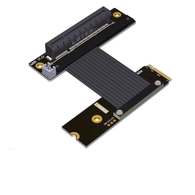 Main image of 64G/BPS M.2 NVMe to x8 PCIe4.0 Extension Cable GEN4 Adapter Compatible with M2 NVME 2230 2240 2260 2280 SSD (M48UR,15CM)