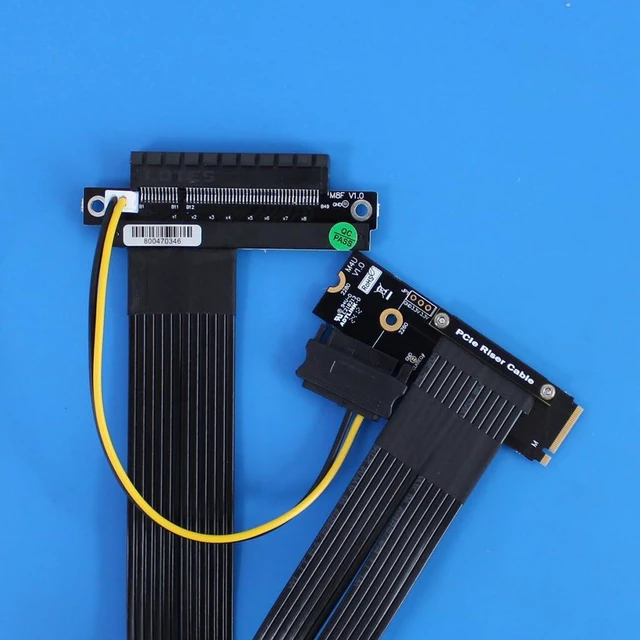 Alt view image 3 of 7 - 64G/BPS M.2 NVMe to x8 PCIe4.0 Extension Cable GEN4 Adapter Compatible with M2 NVME 2230 2240 2260 2280 SSD (M48UF,15CM)