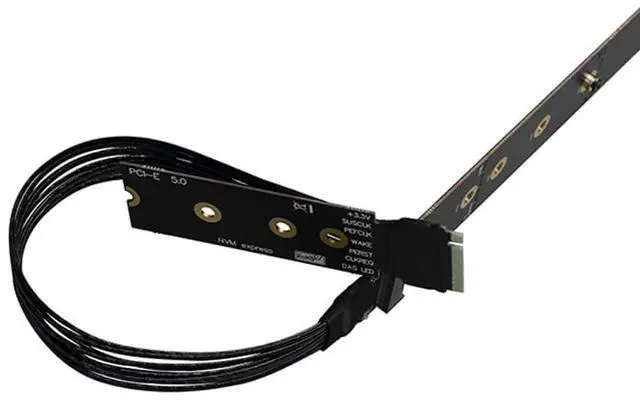 Alt view image 6 of 7 - JMT M22EF-S PCIE5.0 X4 SSD Adapter Cable M.2 Mkey Extender 128Gbps Compatible with M.2 NVME 2280 22110 SSD (30CM)