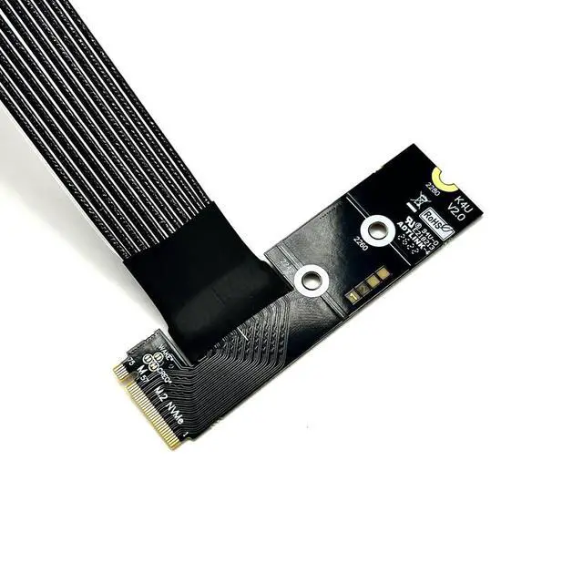 Alt view image 4 of 4 - ADT-K43U M.2 MKey to PCIe5.0 x16 Graphics Card Extension Cable 128Gbps Compatible with NVMe MKey GPU STX Motherboard (K43UF-BK-5.0,15CM)