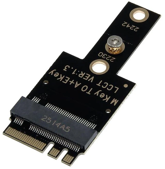 Main image of JMT M.2 Wi-Fi Wire Less LAN Card A+E Key to M.2 NGFF SSD Adapter Compatible with NVME Hard Drive 2230 2242 (to 2242)