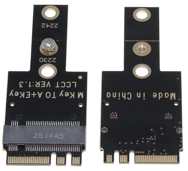 Alt view image 2 of 6 - JMT M.2 Wi-Fi Wire Less LAN Card A+E Key to M.2 NGFF SSD Adapter Compatible with NVME Hard Drive 2230 2242 (to 2242)