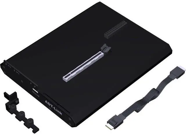 Main image of ADT-F9 OCuLink External GPU Dock PCIe 4.0 x4 64Gbps Built-in Switch & LED Indicators, Includes 50cm Cable Supports Graphics Card & PCIe Devices (F9Q-BK10 with redriver)
