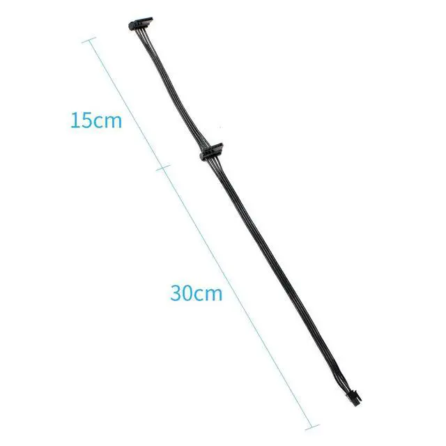 Alt view image 4 of 4 - JMT PC Power Supply Cable Mini 4 Pin to SATA SSD for Lenovo M410 M415 M425 B415 M610 M710 M4200R Motherboard 4P to 1 / Turn 2 SATA (Type 2 45cm)