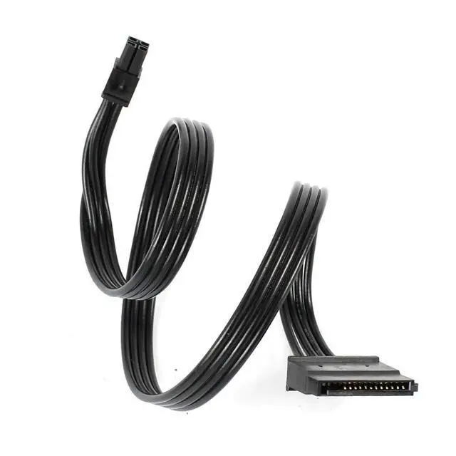 Alt view image 2 of 6 - JMT PC Power Supply Cable Motherboard ATX Mini 4 Pin to SATA SSD for Lenovo M410 M415 M425 B415 M610 M710 M4200R Motherboard 4P to 1 / Turn 2 SATA (Type 3 40cm)