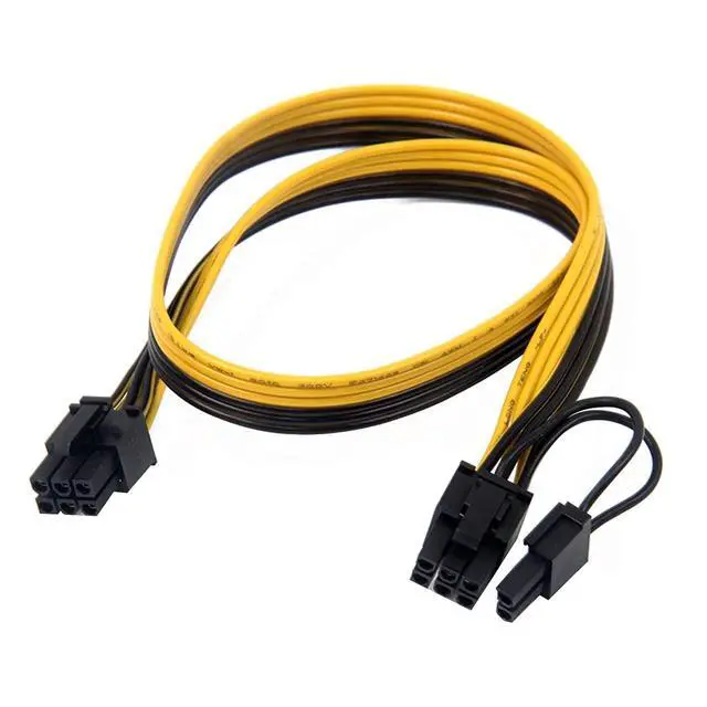 Alt view image 4 of 6 - JMT 6PCS PCIe 6Pin to 6+2 Pin Power Supply Cable 8 Pin to 6 Pin PCI Express Graphics Card Power Cable GPU to GPU Male Port for Server 6Pin Converter Board BTC Miner (40cm,6PCS a Lot)