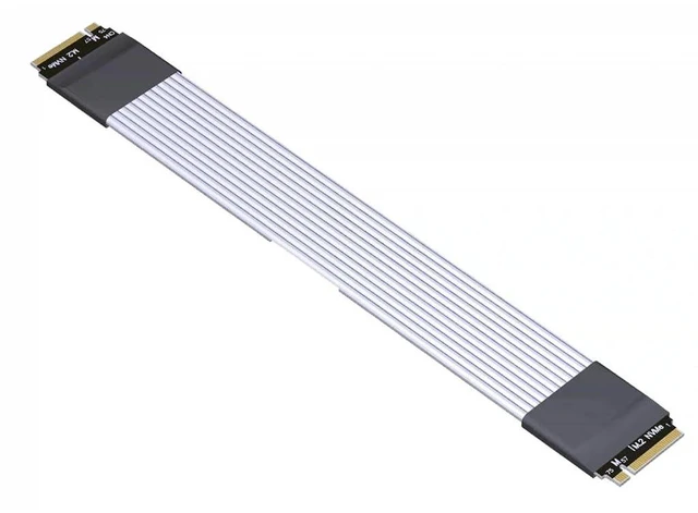 Main image of ADT-K44 M.2 MKey Extension Cable 128Gbps Male-to-Male PCIe 5.0 x4 High Speed Compatible with NVMe for Server PCIe Signal Transmission (15CM,K44NS-SI)