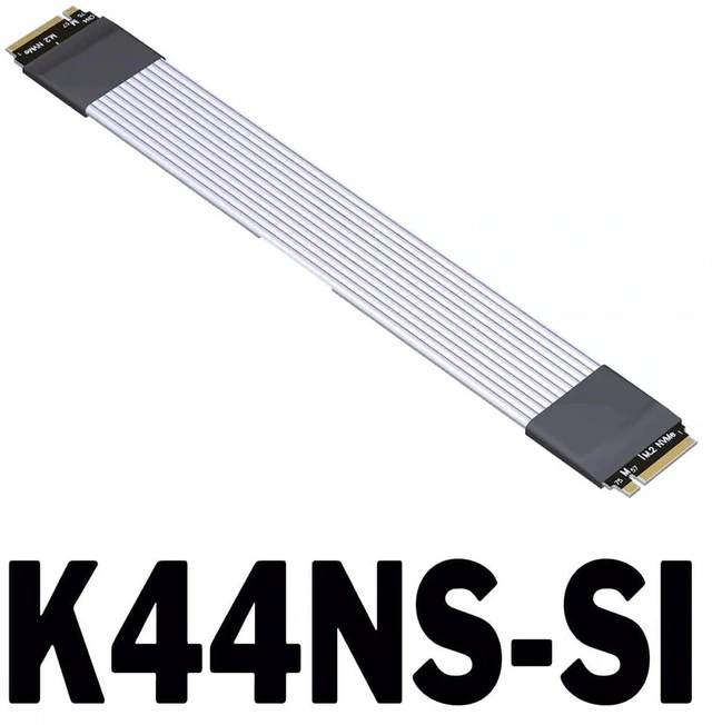 Alt view image 2 of 5 - ADT-K44 M.2 MKey Extension Cable 128Gbps Male-to-Male PCIe 5.0 x4 High Speed Compatible with NVMe for Server PCIe Signal Transmission (15CM,K44NS-SI)