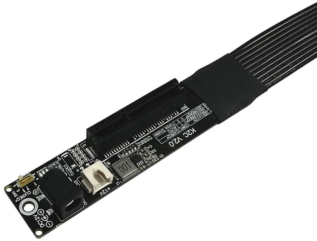 Main image of ADT-K42 M.2 MKey to PCIe5.0 X4 Extension Cable DMA Adapter High-Speed Lossless Flexible Ribbon Compatible with NVMe 2230 2242 2260 2280 SSD (15CM,K42SC-BK 5.0)