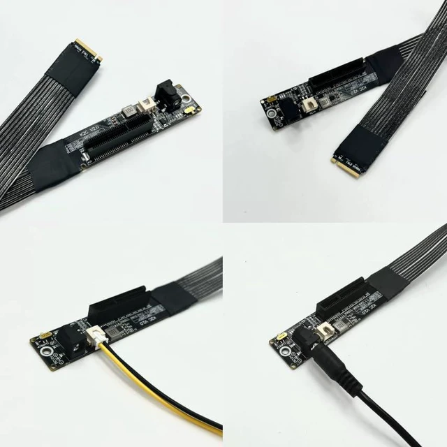 Alt view image 3 of 7 - ADT-K42 M.2 MKey to PCIe5.0 X4 Extension Cable DMA Adapter High-Speed Lossless Flexible Ribbon Compatible with NVMe 2230 2242 2260 2280 SSD (15CM,K42SC-BK 5.0)