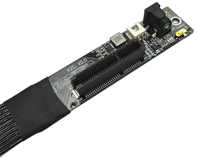 Alt view image 6 of 7 - ADT-K42 M.2 MKey to PCIe5.0 X4 Extension Cable DMA Adapter High-Speed Lossless Flexible Ribbon Compatible with NVMe 2230 2242 2260 2280 SSD (15CM,K42SC-BK 5.0)