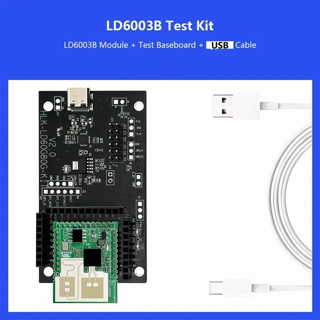 Alt view image 2 of 7 - HLK-LD6003B 60G High Precision Multi-Target Human Status Detection Module 3D Trajectory Tracking Distance Angle and Speed (Test Kit)