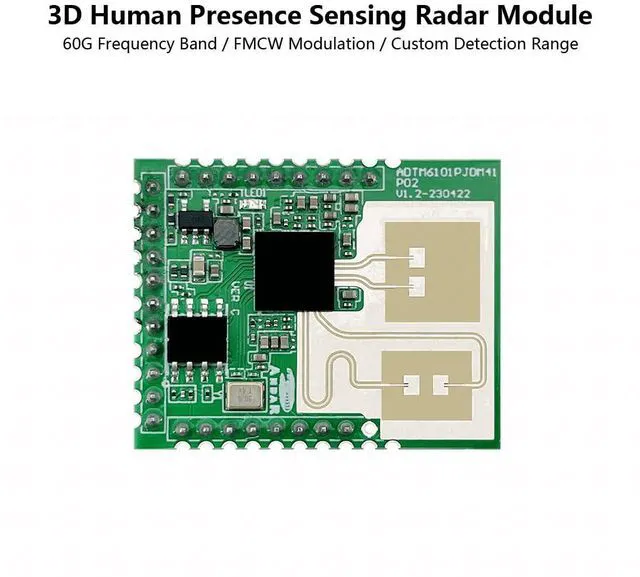Alt view image 7 of 7 - HLK-LD6003B 60G High Precision Multi-Target Human Status Detection Module 3D Trajectory Tracking Distance Angle and Speed (Test Kit)