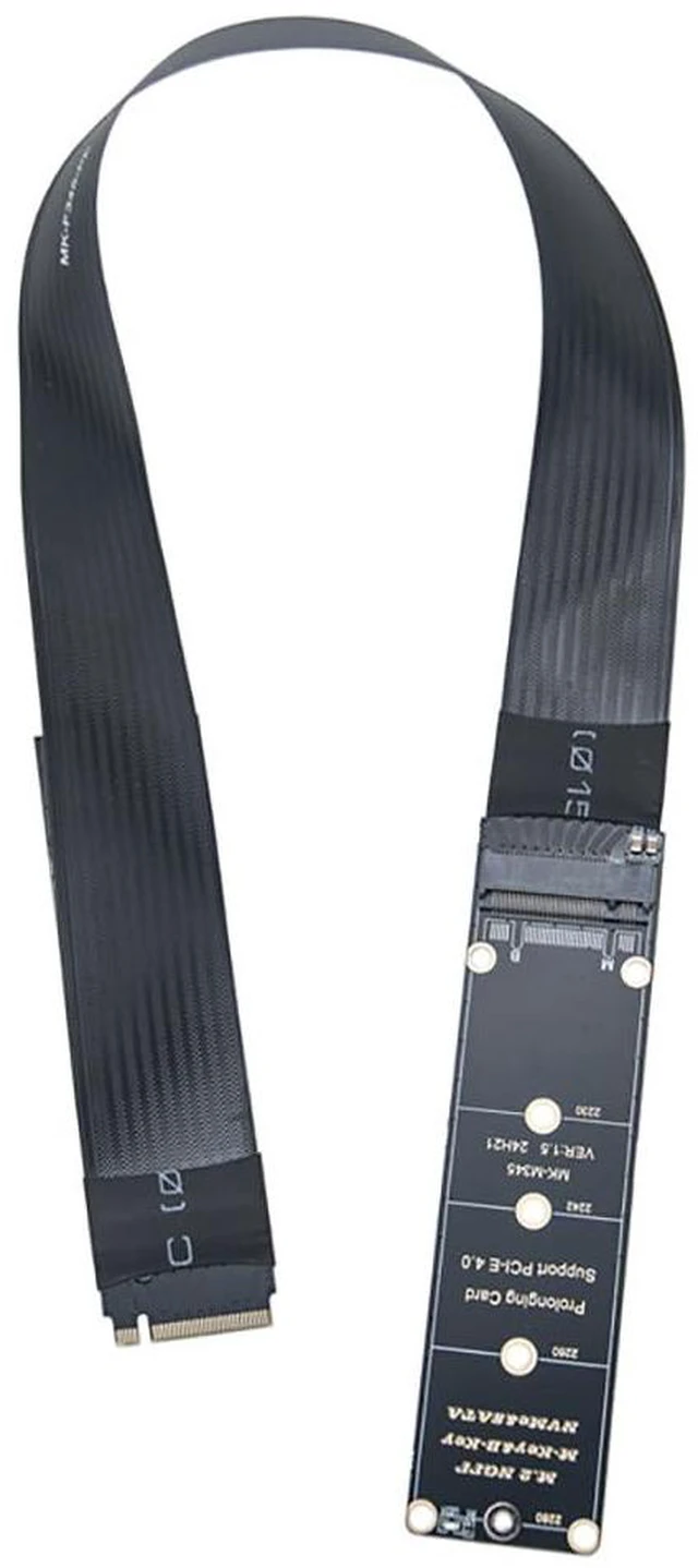 Alt view image 4 of 4 - M.2 MKey BKey NGFF Drive Extension Cable PCIe 4.0 High Speed Transmission Compatible with NVMe NGFF 2230 2242 2260 2280 SSD (30CM,Straight Version)