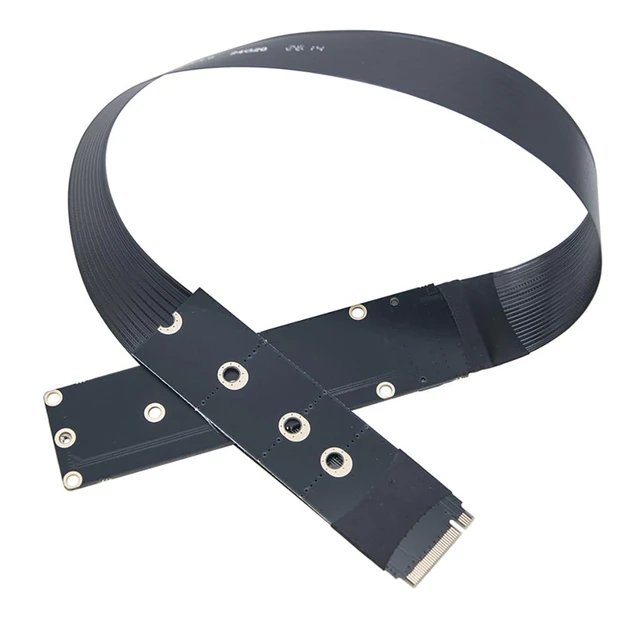 Alt view image 2 of 4 - M.2 MKey BKey NGFF Drive Extension Cable PCIe 4.0 High Speed Transmission Compatible with NVMe NGFF 2230 2242 2260 2280 SSD (30CM,Straight Version)