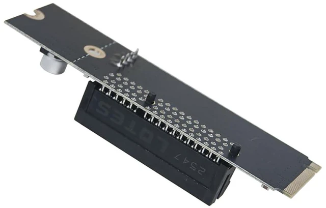 Alt view image 4 of 6 - PCIe4.0 X4 to M.2 Mkey Adapter Card Support PCIe x1 x4 x8 x16 Interface Compatible with M.2 NVMe 2260 2280 SSD (with IDE Cable)
