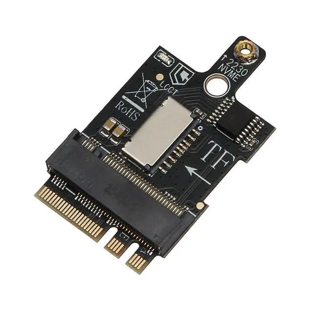Alt view image 6 of 7 - M.2 A+E Key to M.2 MKey SSD + TF Card Adapter Converts Wire Less Slot to M.2 MKey 2230 Port and MicroSD Card Reader, PCIe x1 Signal Not for CNVI, Compatible with 2230 NVMe Drives