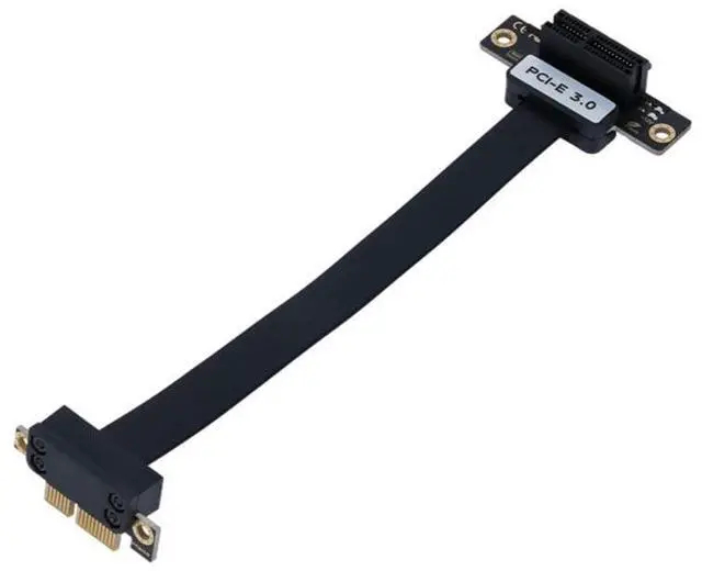 Main image of PCI-E 1X to 1X Extension Cable Flexible Flat Ribbon for Graphics Card Support X1 X4 X8 X16 (20CM PCIe3.0,Side-in/Side-Out)