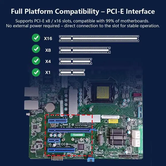 Alt view image 4 of 7 - PCI-E 1X to 1X Extension Cable Flexible Flat Ribbon for Graphics Card Support X1 X4 X8 X16 (20CM PCIe4.0,Straight in/Side Out)