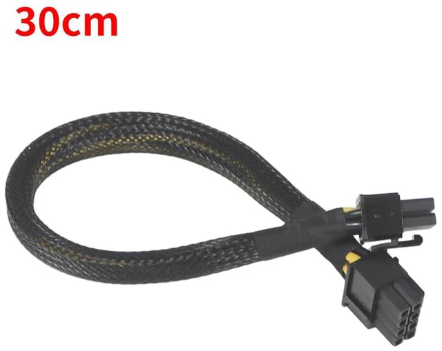 Alt view image 2 of 6 - JMT 8P Graphics Card Power Cord T5810 T5820 Server GPU Power Cord Compatible with Dell T5810 T5820 (30cm,8P to 6+2)